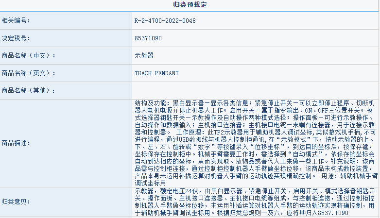 海关进出口货物商品归类治理划定